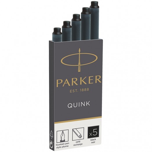 Картриджи чернильные Parker "Cartridge Quink" черные, 5шт., картонная коробка