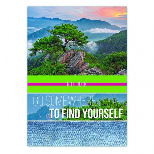 Тетрадь на кольцах А4, 160л., BG "Find your self", матовая ламинация, выб. лак