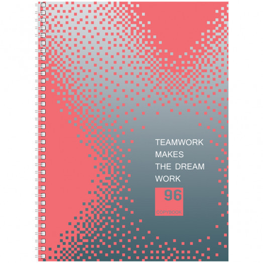 Тетрадь 96л., А4, клетка, на гребне BG "Dream work", выборочный лак