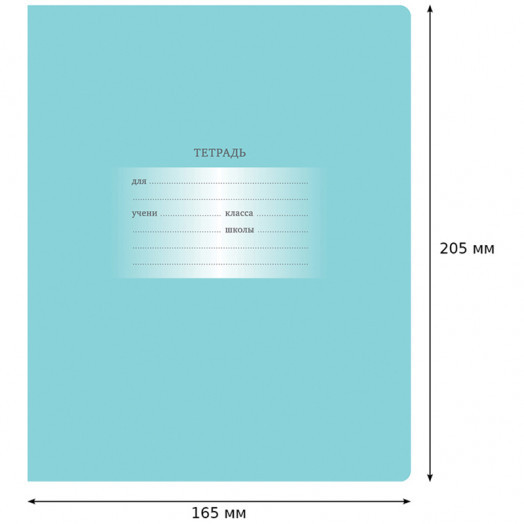Тетрадь 12л., клетка BG "Первоклассная", светло-бирюзовая