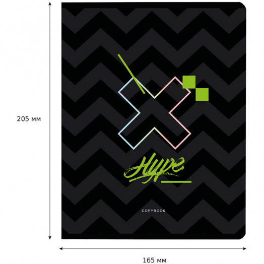 Тетрадь 96л., А5, линия BG "На хайпе", выб. лак