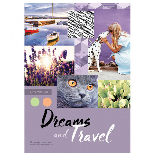 Тетрадь 80л., А4, клетка ArtSpace "Стиль. Dreams and travel", ВД-лак