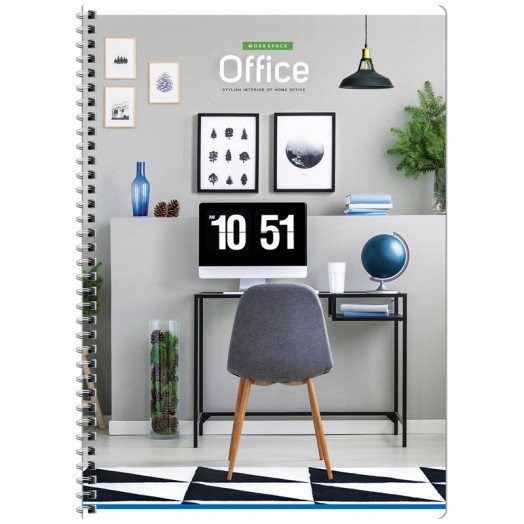 Тетрадь 96л., А4, клетка на гребне ArtSpace "Офис. Home office"