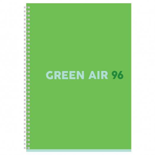 Тетрадь 96л., А4, клетка, на гребне BG "Green air", матовая ламинация