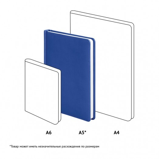 Ежедневник недатир. A5, 136л., кожзам, OfficeSpace "Winner", синий