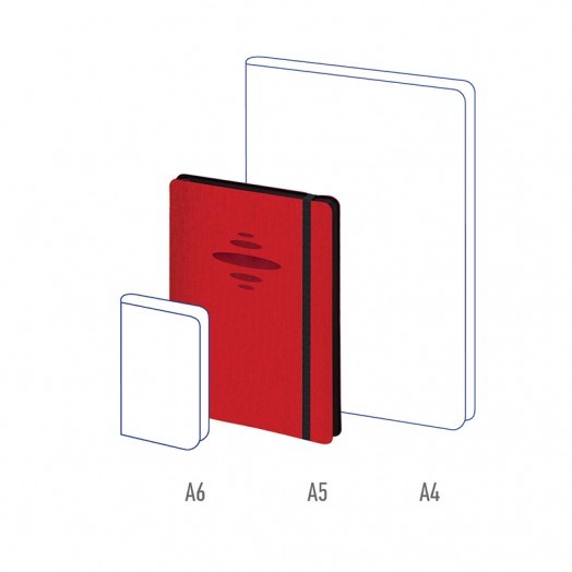 Ежедневник недатир. A5, 136л., кожзам, Berlingo "Color Zone", черн. срез, с резинкой, красный