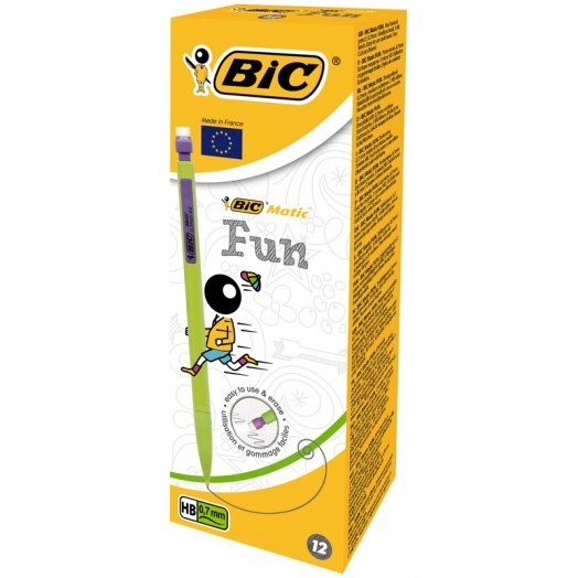 Карандаш механический Bic "Matic Fun", 0,7мм, с ластиком, ассорти