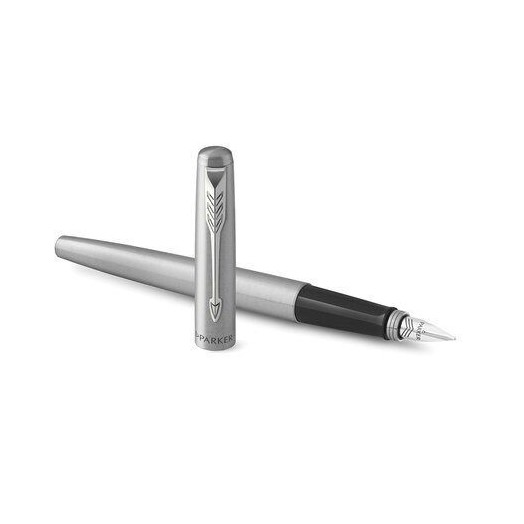 Ручка перьевая Parker "Jotter Stainless Steel CT" 1,0мм, подар. уп.