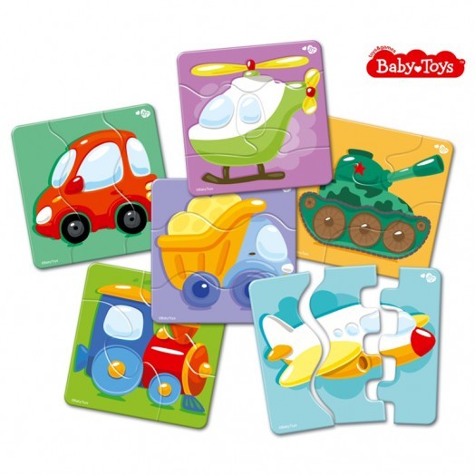 Пазлы контурные Baby Toys "Зигзаг. Транспорт", 18 эл