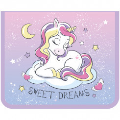 Папка для тетрадей 1 отделение А5 ArtSpace "Sweet Unicorn", пластик/картон, на молнии