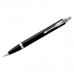 Ручка шариковая Parker "IM Essential Muted Black CT" синяя, 1,0мм, кнопочн., подарочная упаковка