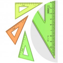 Треугольник 30°, 10см Стамм "Neon", 4цв.