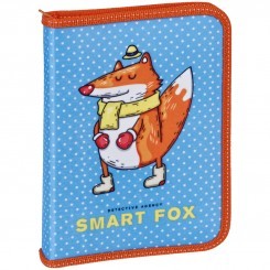 Пенал 1 отделение, 200*140 ArtSpace "Smart Fox", дополнительная откидная секция, ткань