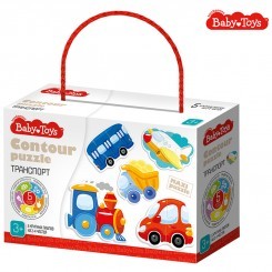 Пазлы контурные Baby Toys "Транспорт"