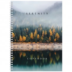 Тетрадь 80л., А4, клетка на гребне BG "Serenity"