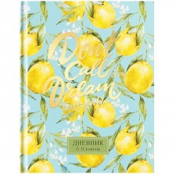 Дневник 5-11 кл. 48л. (твердый) ArtSpace "Рисунки. Juicy lemon", матовая ламинация, тиснение фольгой