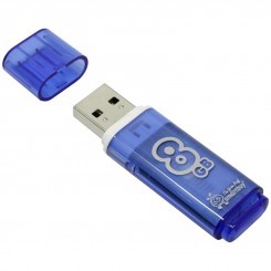 Память Smart Buy "Glossy"   8GB, USB 2.0 Flash Drive, голубой