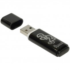 Память Smart Buy "Glossy"  32GB, USB 2.0 Flash Drive, черный