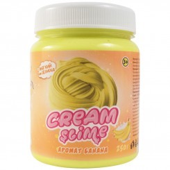 Слайм Cream-Slime, желтый, с ароматом банана, 250г